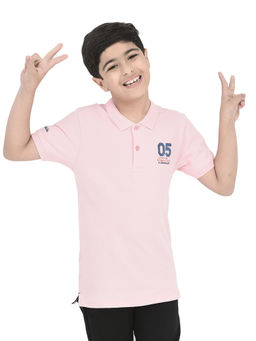 CRIMSOUNE CLUB - Boys Pink Solid T-Shirt