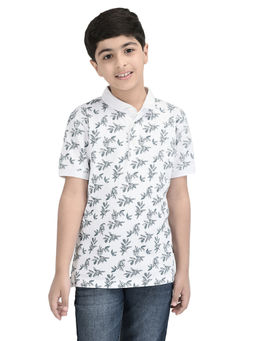CRIMSOUNE CLUB - Boys White Printed T-Shirt
