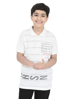 CRIMSOUNE CLUB - Boys White Printed T-Shirt