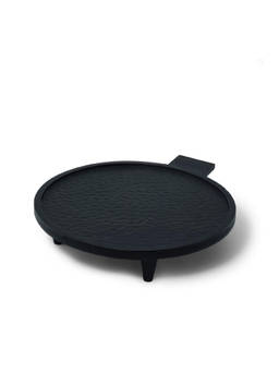 Ellementry - Tribal Mango Platter Large With Legs Black