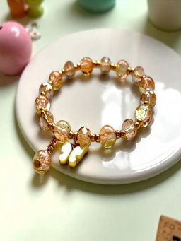 Accessher - Peach Beads Stylish Bohemian Bracelet