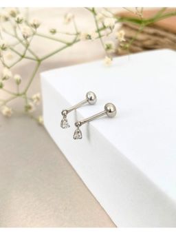 Boldiful - 925 Sterling Silver Tiny Cubic Zirconia Drop Earrings