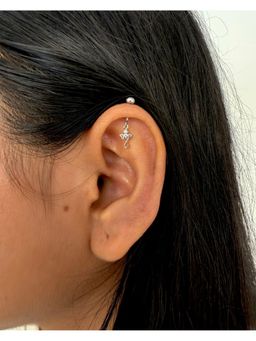 Boldiful - Ganesha 925 Sterling Silver Cubic Zirconia Drop Earrings