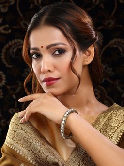 Ruby Raang Studio - Traditional Kundan Stone Studded Kada