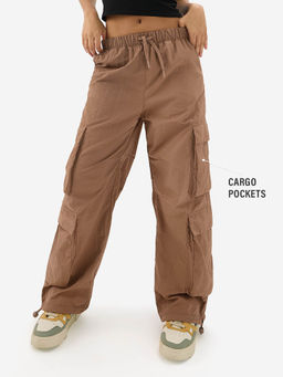 The Souled Store - Parachute Brown Women Cargos