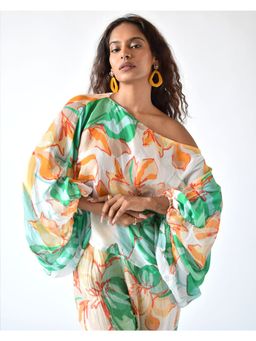 The Missy Co. - Tigerlily White Printed Top