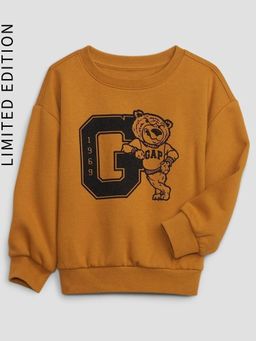GAP - Boys Orange Knitted Graphic Relaxed Fit Sweatshirt