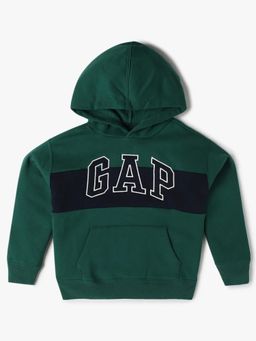 GAP - Boys Green Knitted Colorblock Relaxed Fit Sweatshirt