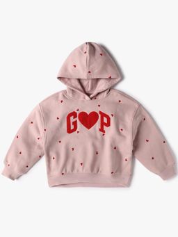 GAP - Girls Pink Knitted Embroidered Regular Fit Sweatshirt