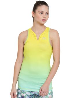 Alcis - Women Yellow Green Ombre Tank Top
