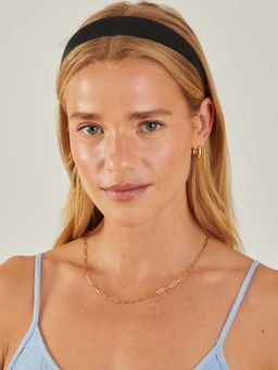 Accessorize London - Thick Denim Black Hairband