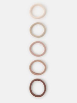 Accessorize London - Towelling Hair Rubber Bands (Pack of 5)