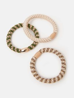 Accessorize London - Cord Rubber Bands (Pack of 3)