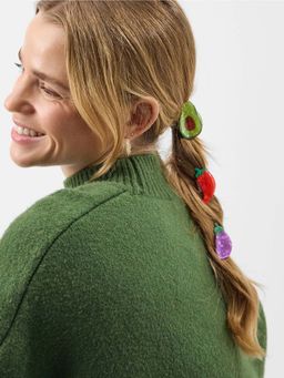 Accessorize London - Mini Fruit and Veg Claw Clips (Pack of 3)