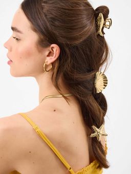 Accessorize London - Ocean Metal Hair Claw Clips (Pack of 3)