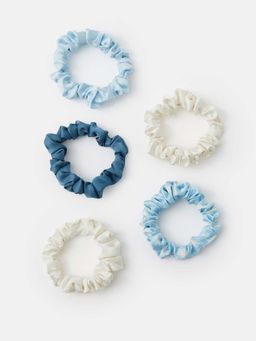 Accessorize London - Satin Hair Scrunchies (Pack of 5)