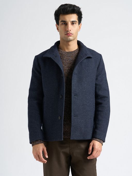 Selected Wool Blend Blue Jacket