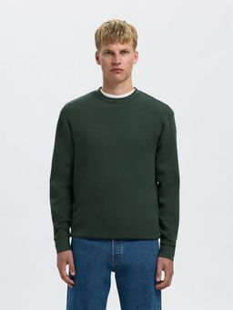 SELECTED HOMME - Crew Neck Green Sweatshirt