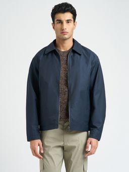 SELECTED HOMME - Spread Collar Organic Cotton Blue Jacket