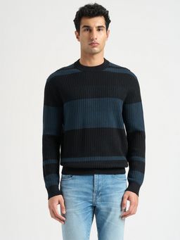 SELECTED HOMME - Organic Cotton Colourblocked Black Sweater