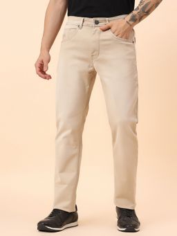 Cantabil - Casual Breathable & Soft Regular Fit Denim Khaki Jeans