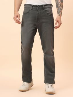 Cantabil - Casual Breathable & Soft Regular Fit Denim Olive Jeans
