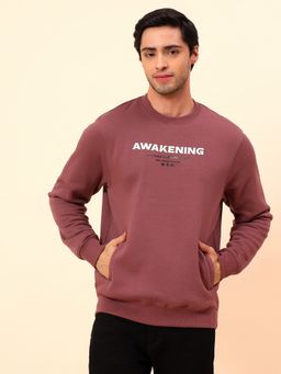 Cantabil - Breathable & Soft With Color Fastness Regular Fit Pink Sweatshirt