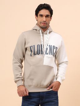 Cantabil - Breathable & Soft Regular Fit Beige Hoodie