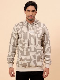 Cantabil - Breathable & Soft With Color Fastness Regular Fit Beige Hoodie