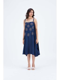 Hasttvam - Reya Blue Embroidered Dress