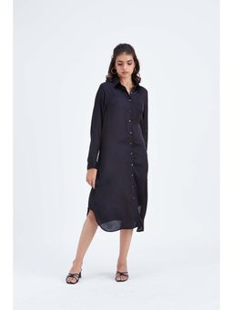 Hasttvam - Zae Black Solid Dress