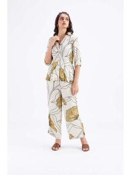 Hasttvam - Zola White Floral Print Co-Ord (Set of 2)