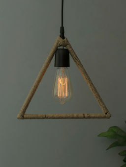 Homesake - Metal Pendant Hemp Rope Light Triangle