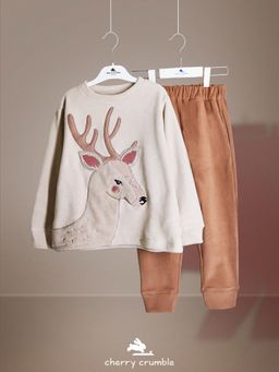 CHERRY CRUMBLE BY NITT HYMAN - Unisex Multi-color Woven Night Suit (Set of 2)