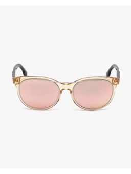 Diesel - Women UV Protected Pink Lens Oval Sunglasses (55)