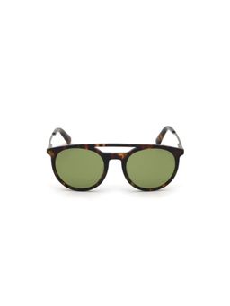 Diesel - Men UV Protected Green Lens Round Sunglasses (52)