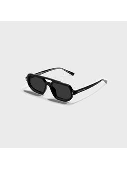 SAM AND MARSHALL - Unisex UV Protected Black Lens Wayfarer Sunglasses