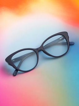 TED SMITH - Women UV Protected Blue Lens Cat Eye Sunglasses (63)