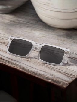 TED SMITH - Unisex UV Protected Black Lens Rectangle Sunglasses (63)