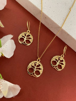 Digital Dress Room - Tree Of Life Charm Pendant Necklace Set