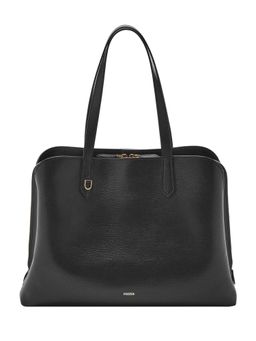 Fossil - Wren Solid-Plain Black Leather Tote Bag (M)