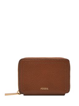 Fossil - Logan Solid-Plain Brown Leather Wallet (S)