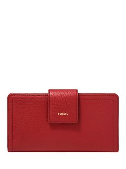Fossil - Logan Solid-Plain Red Leather Wallet (S)
