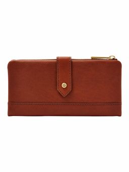 Fossil - Lainie Solid-Plain Brown Leather Wallet (S)