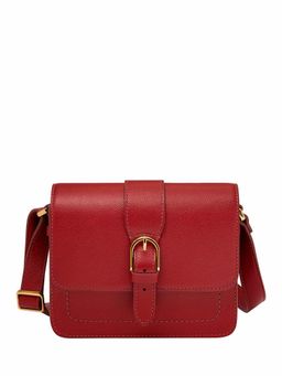 Fossil - Zoey Solid-Plain Red Leather Crossbody Bag (M)