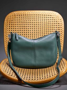 Fossil - Jolie Solid-Plain Blue Leather Crossbody Bag (M)