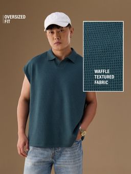 The Souled Store - Polo Vest Dark Wave Men Polo Vest