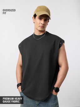 The Souled Store - Oversized Vest Black Void Men Vest