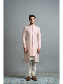 Gargee Designers - Aarush Pink Sherwani with Kurta and Churidar