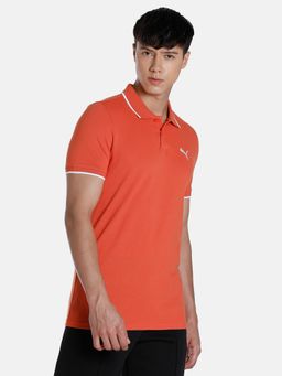 Puma - Collar Tipping Mens Orange Polo T-Shirt